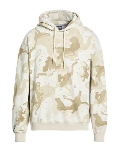 Octopus Man Sweatshirt Sand Size M Cotton In Neutral