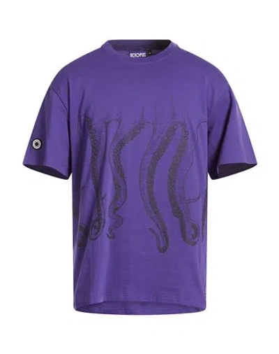 Octopus Man T-shirt Purple Size L Cotton