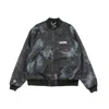 OCTOPUS MEN'S BOMBER JACKET CAMO VARSITY JACKET BLACK