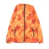Octopus Men's Camo Windbreaker Orange Windbreaker In Orange