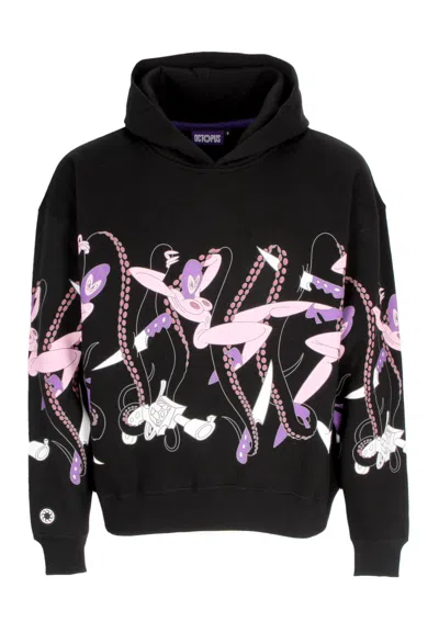 Octopus Men's Hoodie Love Hoodie Black