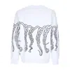 Octopus Men's Lightweight Crewneck Sweatshirt Chain Crewneck White In White