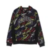 Octopus Men's Lightweight Hooded Sweatshirt Deco Hoodie Black In Black