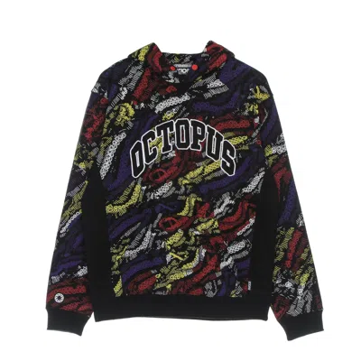 Octopus Men's Lightweight Hooded Sweatshirt Deco Hoodie Black