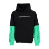 Octopus Men's Lightweight Hooded Sweatshirt Logo Overhoodie Hoodie Green/black In Green/black