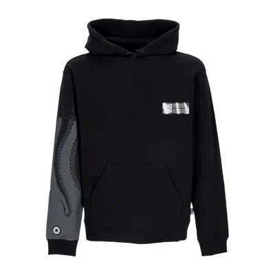 Octopus Men's Lightweight Hooded Sweatshirt Side Hoodie Black