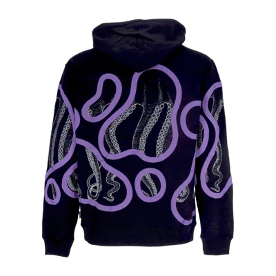 Octopus Men's Lightweight Hooded Sweatshirt Stained Hoodie Black