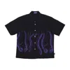 Octopus Men's Short Sleeve Shirt Outline Shirt Black/purple In Black/purple