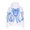 Octopus Men's Skull Hoodie White In White