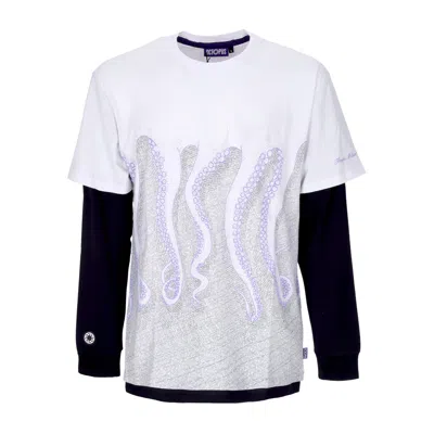 Octopus Milan Men's Long Sleeve T-shirt L/s Tee White In Multi