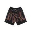 Octopus More Fire Boardshorts Men's Bermuda Shorts Black In Black