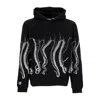 Octopus Outline Hoodie Men's Lightweight Hoodie Blue/white In Black