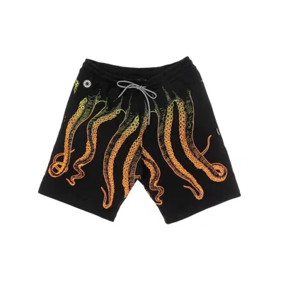 Octopus Short Men's Tracksuit Pants Gradient Sweatshorts Black