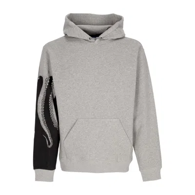 Octopus Side Hoodie Light Gray Men's Hoodie In Light Grey
