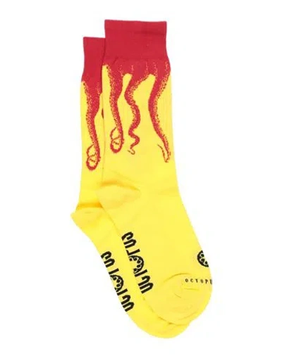 Octopus Socks & Hosiery Yellow Size Onesize Cotton, Polyamide, Elastane