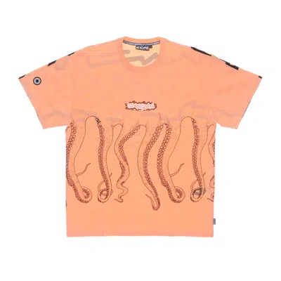 Octopus Tag Tee Peach Men's T-shirt In Orange