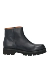 O'dan Li Woman Ankle Boots Midnight Blue Size 7 Calfskin In Blue