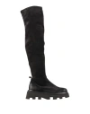 O'dan Li Woman Boot Black Size 7 Leather In Black