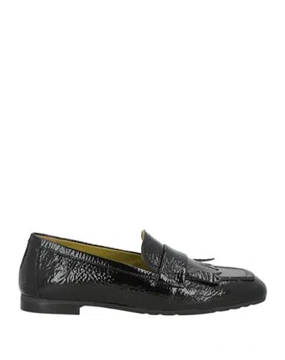 O'dan Li Woman Loafers Black Size 8 Leather
