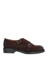 O'dan Li Woman Loafers Chocolate Brown Size 8 Leather In Brown