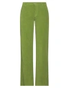 O'dan Li Woman Pants Green Size Xl Cotton, Elastane In Green