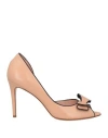 O'dan Li Woman Pumps Blush Size 6 Leather