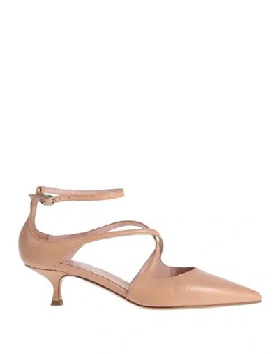 O'dan Li Woman Pumps Blush Size 7 Leather In Pink