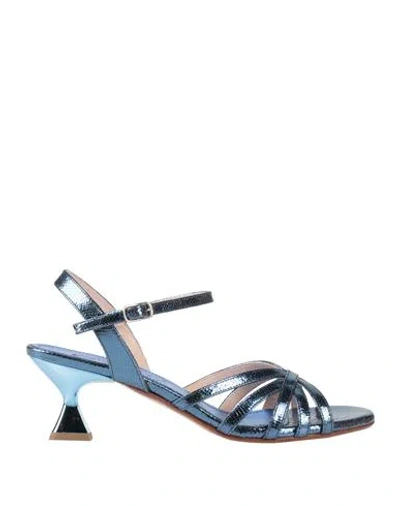 O'dan Li Woman Sandals Navy Size 10 Leather