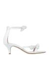 O'dan Li Woman Sandals White Size 7 Leather In White