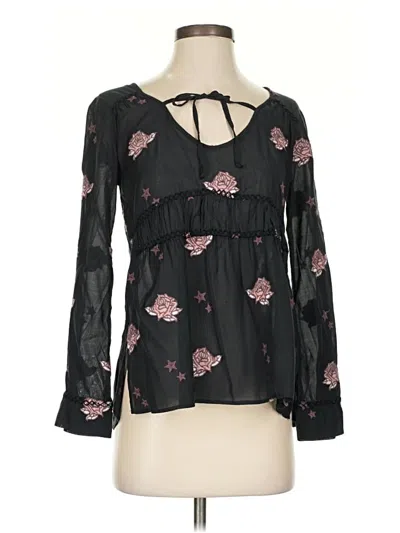 Pre-owned Odd Molly Long Sleeve Blouse In Black