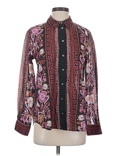 Pre-owned Odd Molly Long Sleeve Blouse In Burgundy