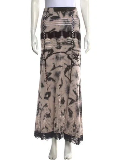 Pre-owned Odd Molly Tie-dye Print Long Skirt In Neutral