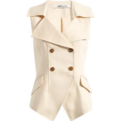 Odd Muse Double Breasted Vest In Pink