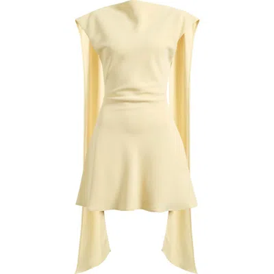 Odd Muse Drape Minidress In Lemon