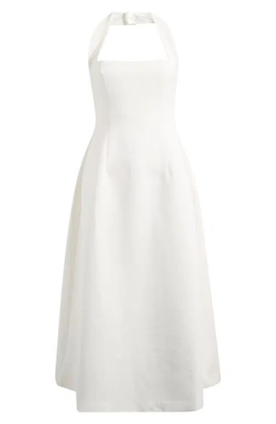 Odd Muse Halter Midi Dress In White
