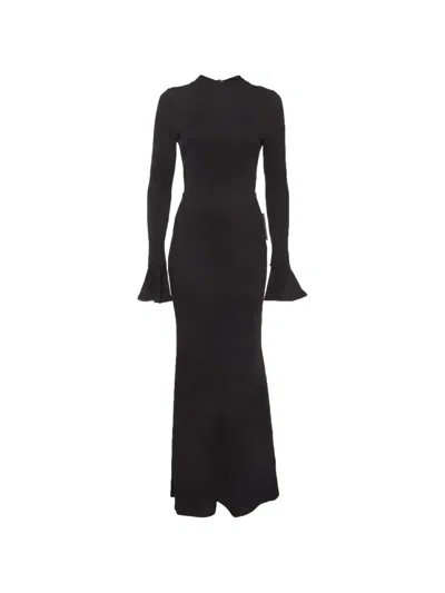 Pre-owned Odd Muse Jersey Knit Maxi Dress In Black