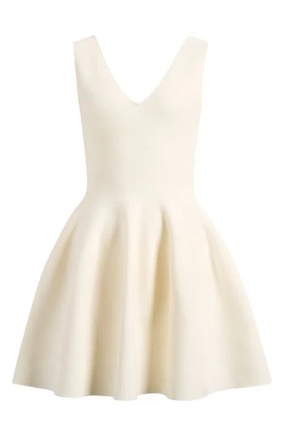 Odd Muse Knit Fit & Flare Minidress In Neutral