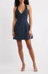 Odd Muse Polka Dot Halter Minidress In Multi