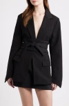 Odd Muse The Ultimate Muse Belted Blazer In Black