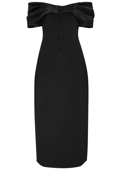 Odd Muse The Ultimate Muse Bow Midi Dress In Black