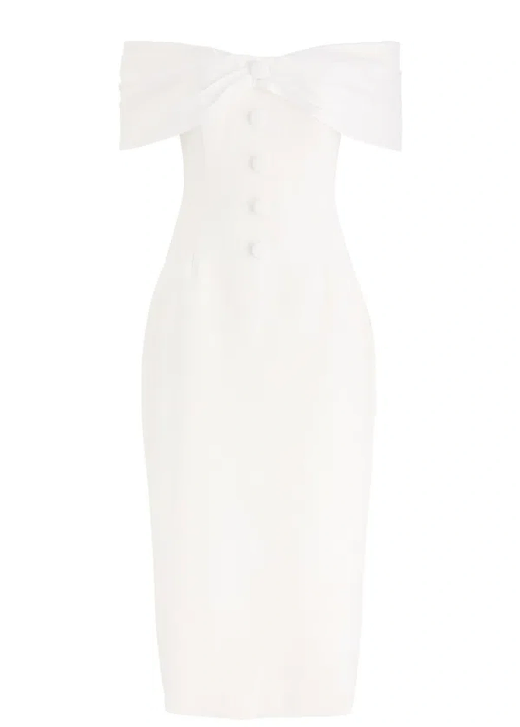embellished white midi dress LIKELY Prima Dress | White | Size 8