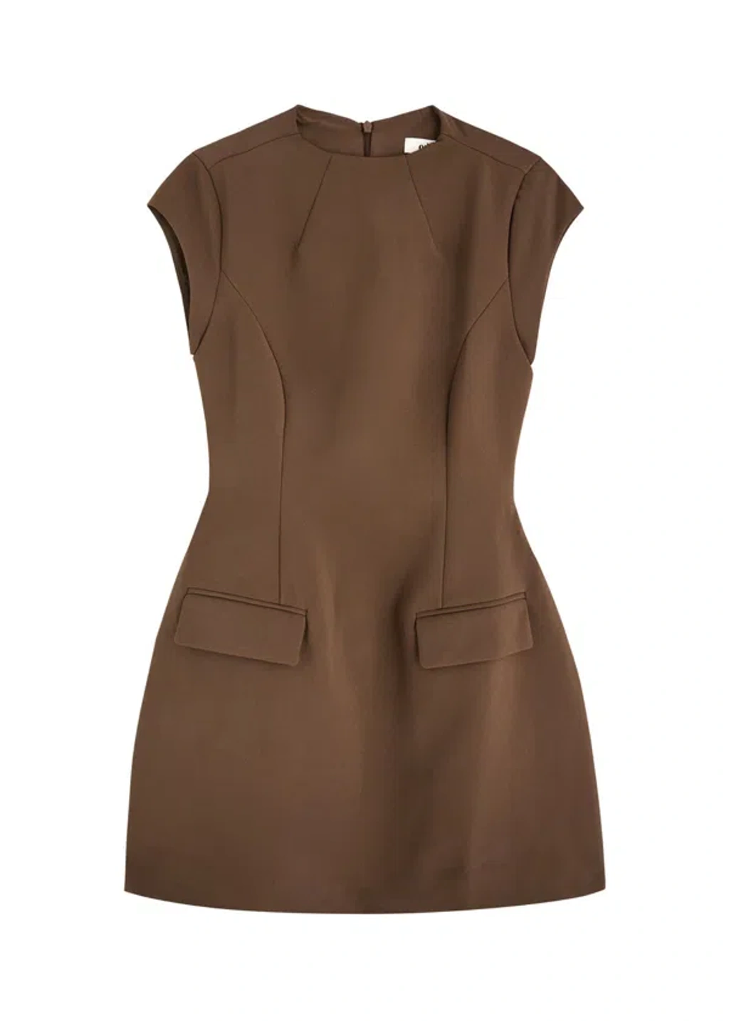 odd muse brown dress Odd Muse | Cap Sleeve Gathered Midi Dress main image 0