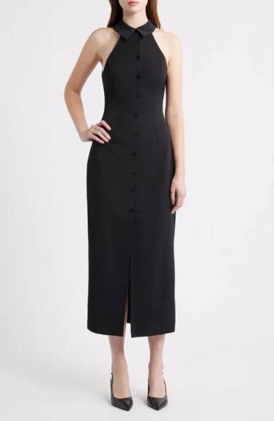 Odd Muse The Ultimate Muse Halter Neck Dress In Black