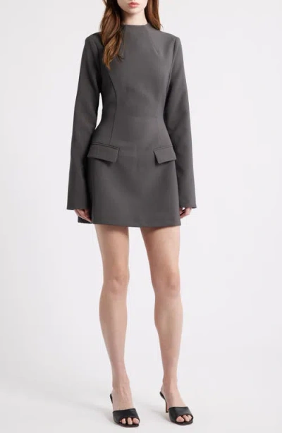 Odd Muse The Ultimate Muse Split Sleeve Minidress With Pockets In Gray