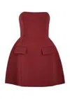 Odd Muse The Ultimate Muse Strapless Mini Dress In Burgundy