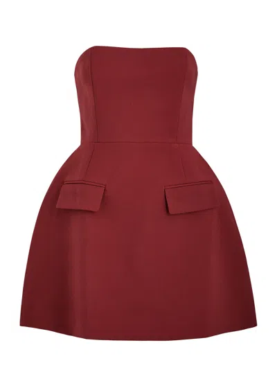 Odd Muse The Ultimate Muse Strapless Mini Dress In Burgundy