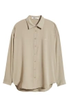 Odd Muse Ultimate Muse Button Front Shirt In Neutral