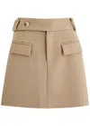Odd Muse Ultimate Muse Crepe Mini Skirt In Taupe