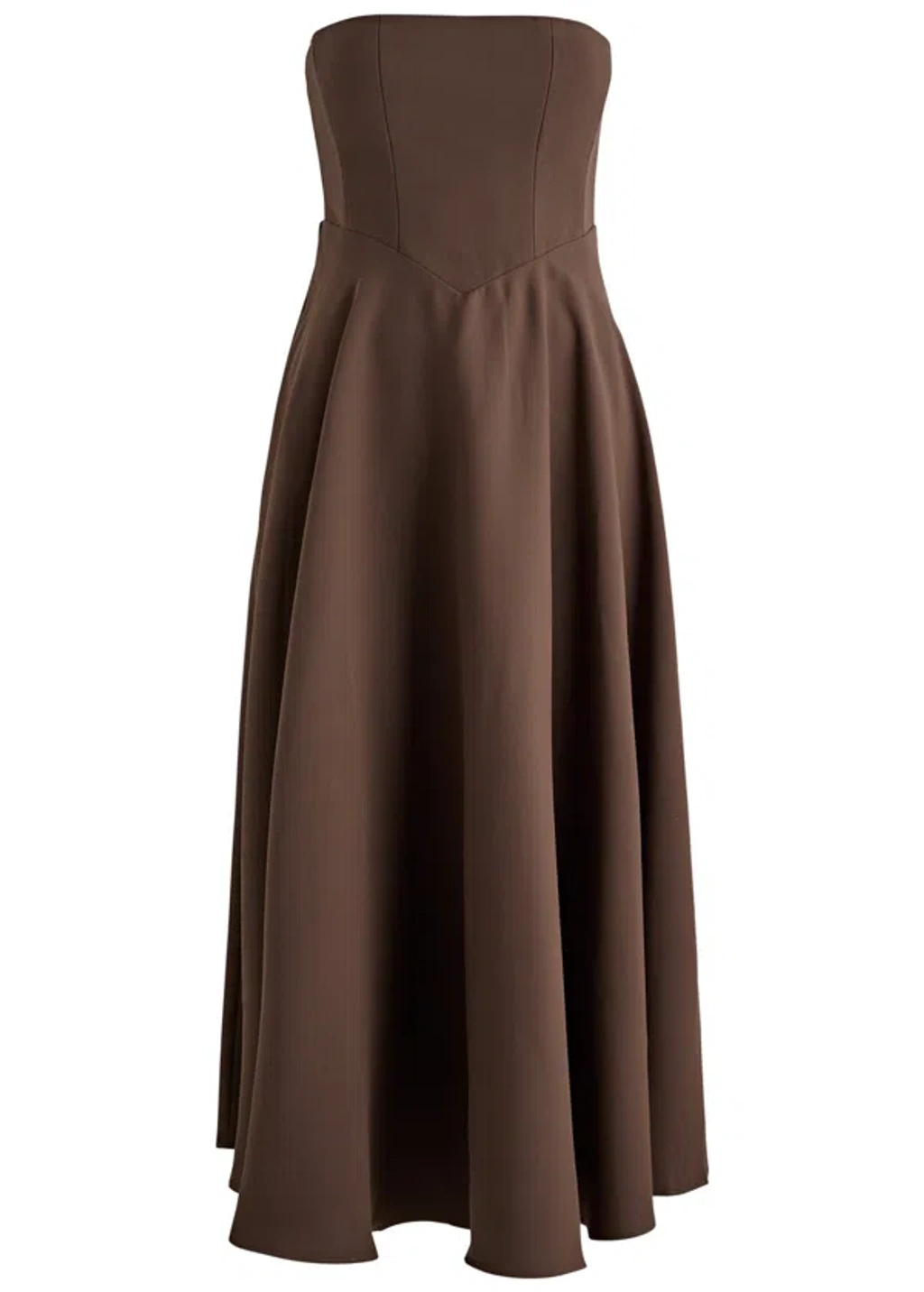 Odd Muse Ultimate Muse Strapless Jersey Midi Dress In Chocolate | ModeSens