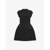 Odd Muse Womens Black The Ultimate Muse Cap-sleeves Stretch-woven Mini Dress